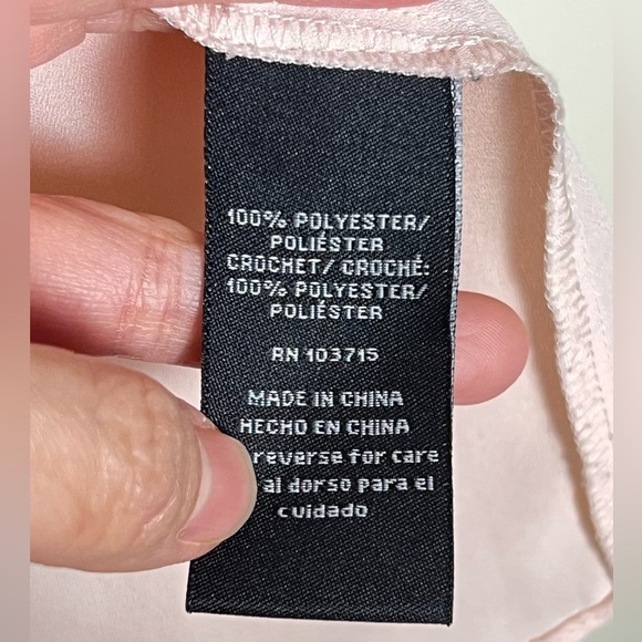 Zac & Rachel Women Top M Pink Blush Lace Embroidery Panel Front Sleeveless Sheer - Picture 9 of 15